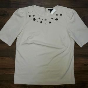 NWT Ann Taylor blouse grey small